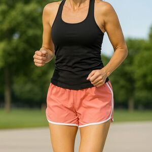 RBX Athletic Workout Shorts Orange Adult Women's M Think Waistband Loose Legs